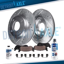 Front Drilled Disc Brake Rotors + Brake Pads for 1998 - 2002 Honda Accord 2.3L