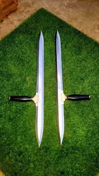 Lot of-2 Hand Forged hellboy kroenen Stainless steel Sword - Image 3 of 4