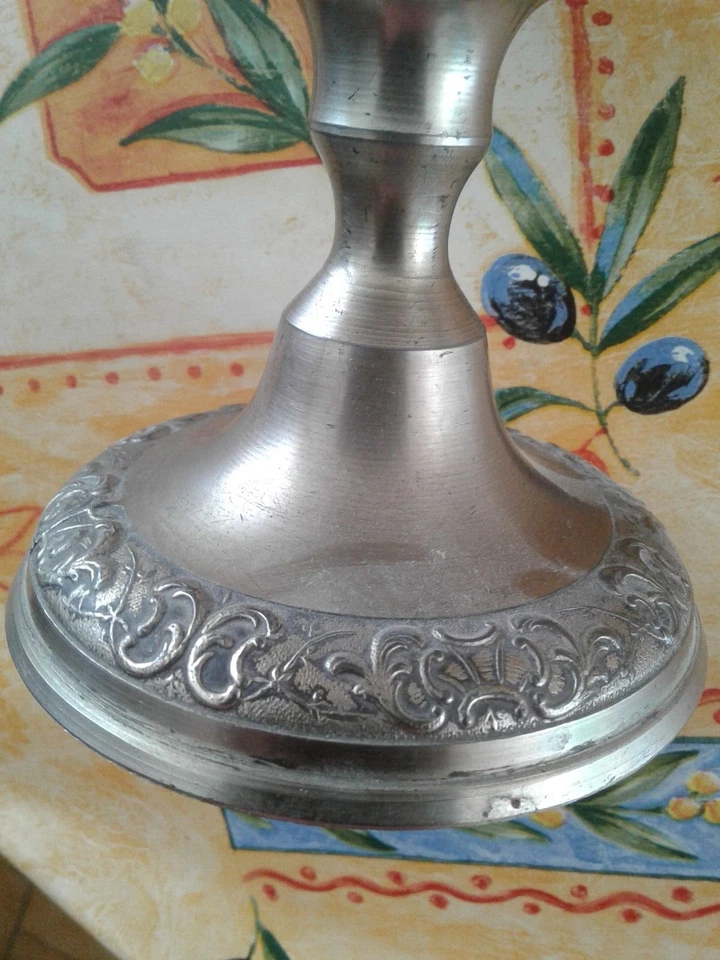 LAMPE À PETROLE PIEDS EN ETAIN - Photo 4/4