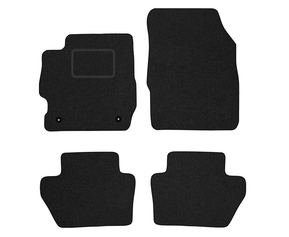 Tapis de sol velours Ford Ka II 2008-2016, moquette douce STREAK blanche de rechange FO31-1