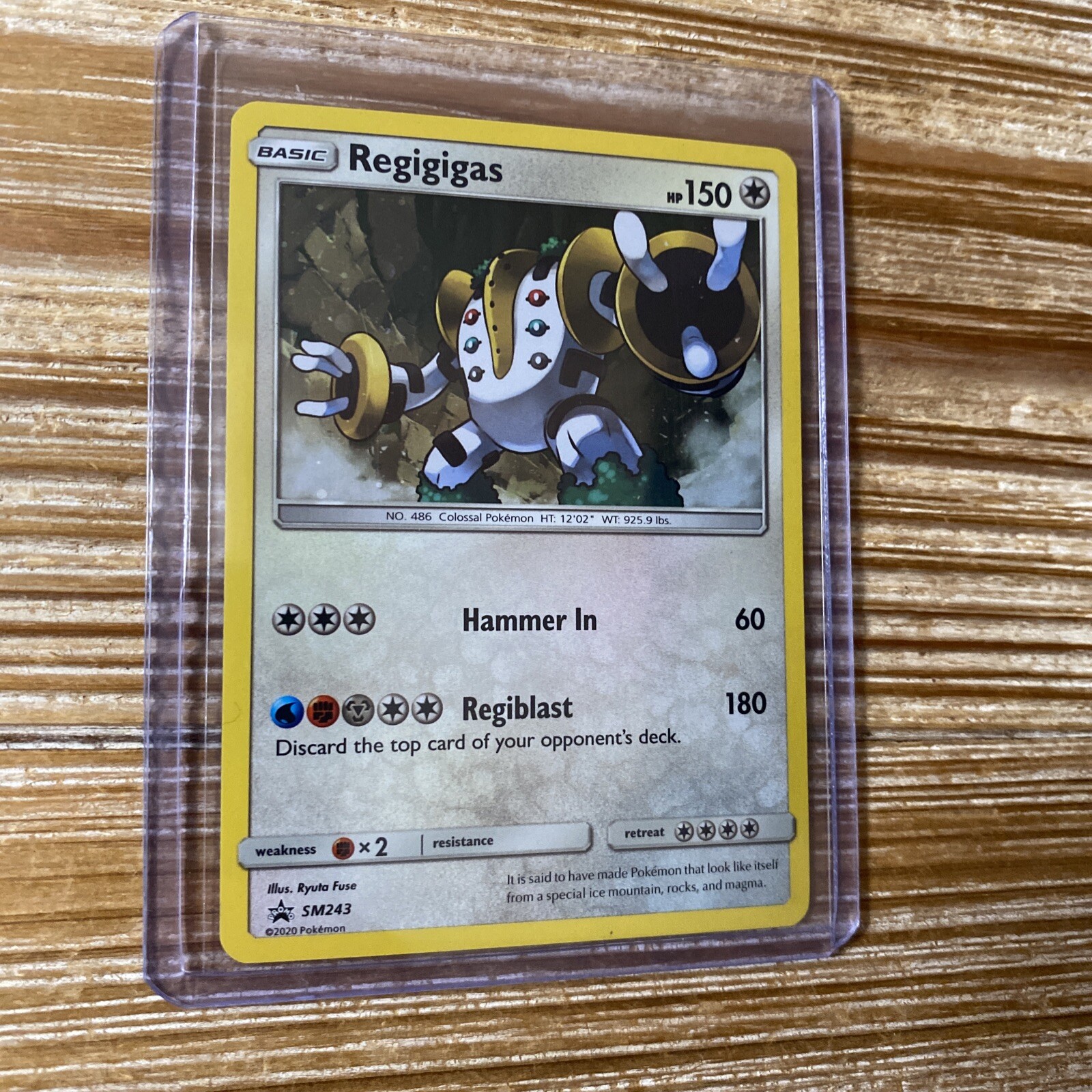 Pokemon Regigigas SM243 Holo Black Star Promo Card NM Near Mint
