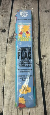 Winnie the Pooh ''Easter Is Coming'' Large Flag 28x40 - NOS Sealed 2001