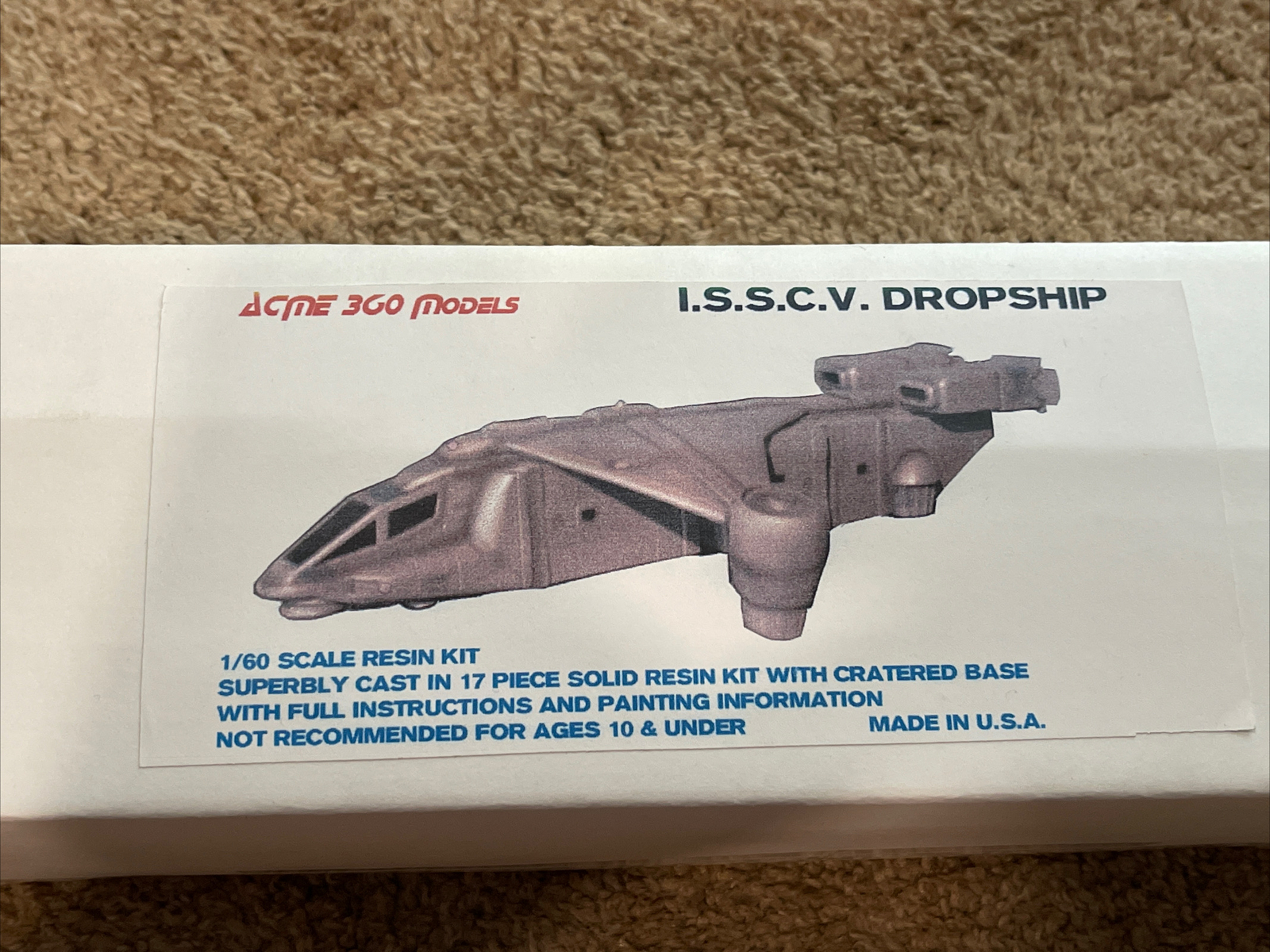 I.S.SC.V. Dropship by ACME 360 Models - Extremely￼ RARE & HTF - 1/60 Scale USA