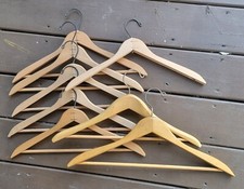 Lot Of 8 Wooden Hangers Preowned GREAT CONDITION 