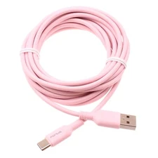 For iPhone 15/Pro/Max/Plus - Pink 10ft Long USB-C Cable Charger Cord Power Wire