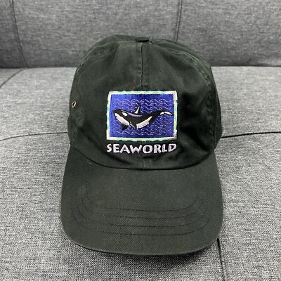 VINTAGE Sea World Hat Cap Orca Snapback Killer Whale Shamu