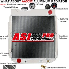 3 Row Radiator For 1960~66 Ford Mustang Falcon Ranchero Econoline Mercury