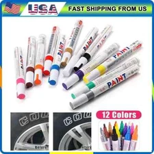 12PC Waterproof Permanent Paint Marker Pen Car Tyre Tire Tread Rubber Metal