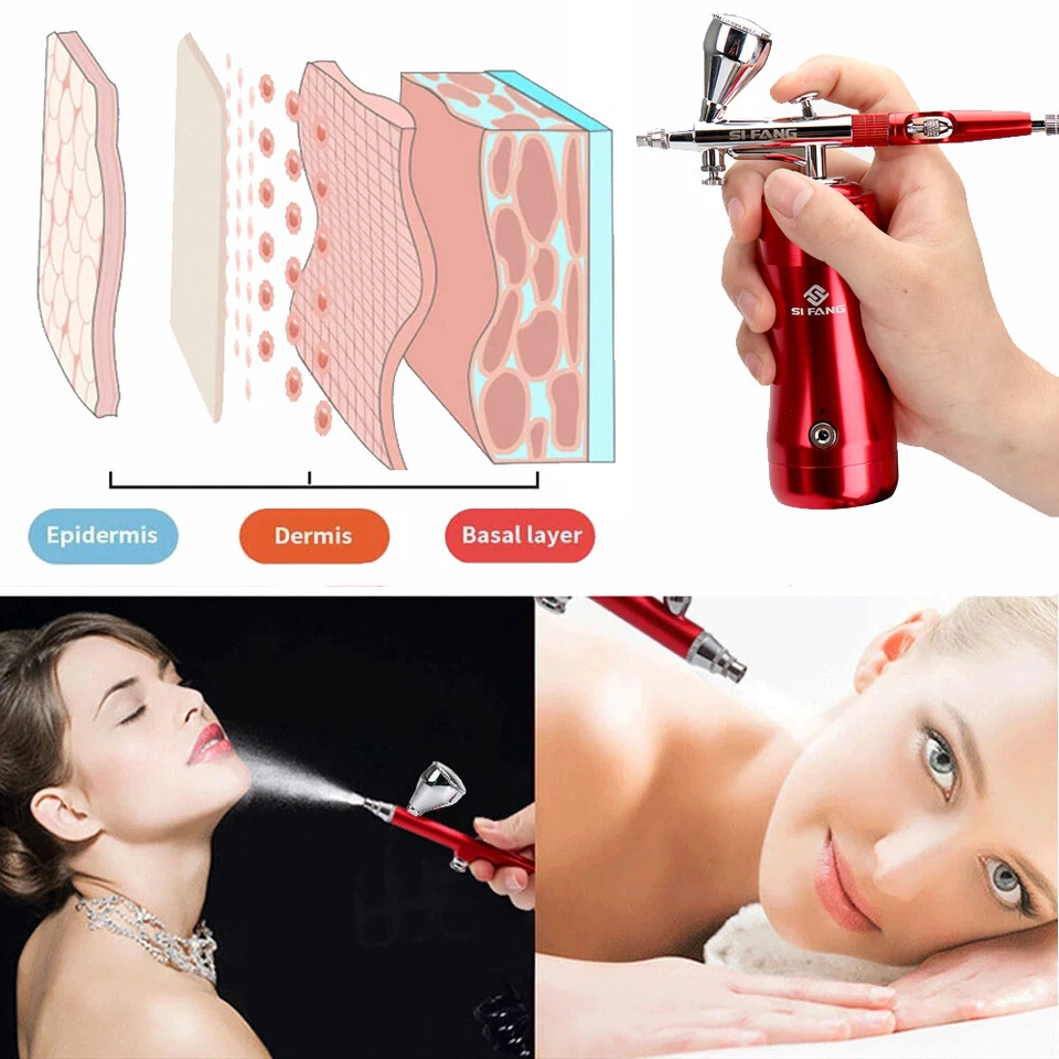 Portable Mini Airbrush Kit Dual Action Air Brush Spray Gun Set Paint Art Tattoo - Image 4 of 4