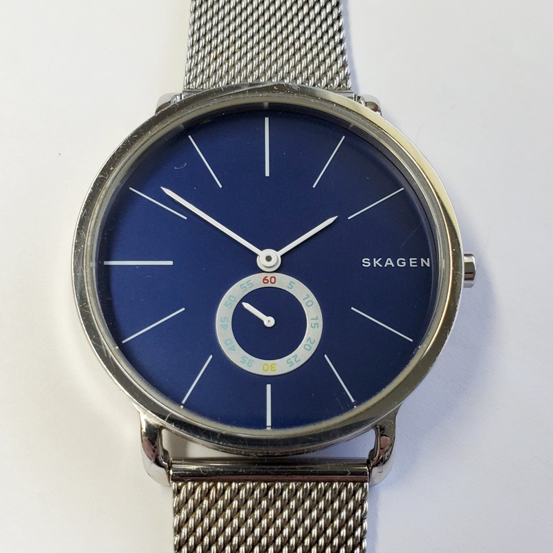 Skagen SKW6230 Men's Hagen  Blue Dial Mesh Stainless Steel Strap Watch