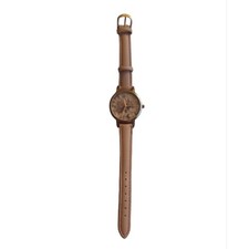 Fashion Watch Floral Design Face Pink Faux Leather Watch Band Battery Needed