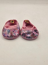 Build a Bear Pink Base Mary Jane Multicolor Sequence Flats Shoes