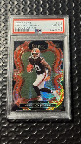 PANINI 2025 SELECT QUINSHON JUDKINS LUCKY ENVELOPE PRIZM RC PSA 10 #356