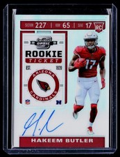 2019 Panini Contenders Optic #119 Hakeem Butler Rookie Ticket Auto RC Cardinals