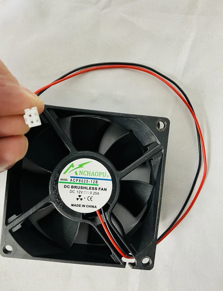 5 Stück Bürstenlosen PC - Lüfter 80mm x 25mm DC 12 V 2,54 2pin Netzteil Lüfter - Bild 3 von 3