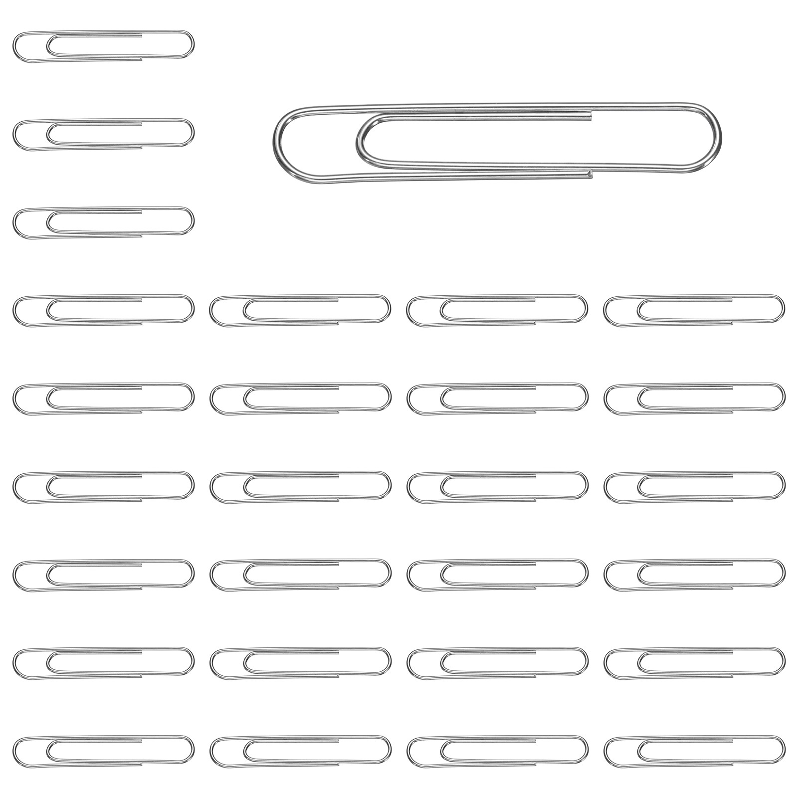 150 Pcs Pin Shape Paper Clip, 2 x 0.4" Large Pin Paper Clip, Silver