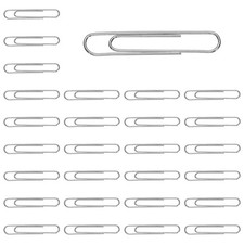 150 Pcs Pin Shape Paper Clip,  2 x 0.4" Large Pin Paper Clip, Silver