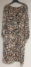 Gorgeous Unusual Sequin Animal Print Ruched Side Dress Plus Size 20