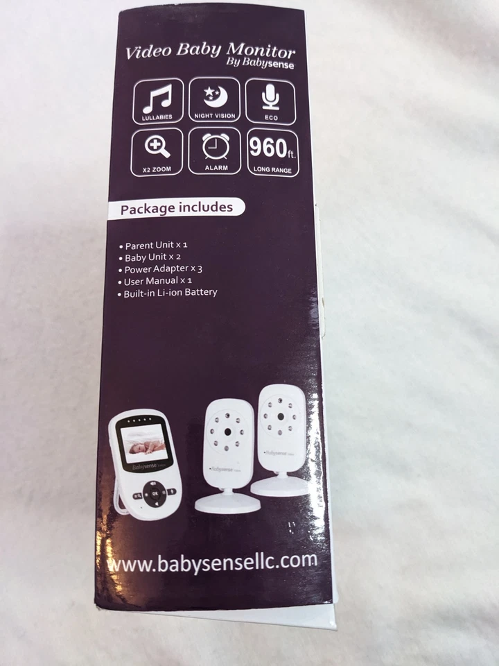 Monitor Video Bebé Babysense V24, 2 Cámaras y 1 Monitor, con Caja Original Foto 3 de 4