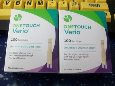 100 ONE TOUCH VERIO TEST STRIPS, 1 X 100, EXP 3-31-27, GOOD SEALED BOX