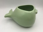 VINTAGE CELERY GREEN STONEWARE SMILEY FACE WHALE PLANTER 7" — photo 2