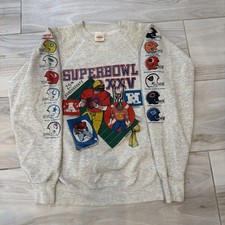 Super Bowl XXV 25th Anniversary Sweatshirt Ultra Sweats Vintage M Medium Vtg