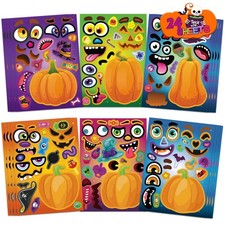 Halloween Stickers for Kids, Make a Pumpkin Face