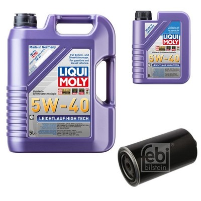 FEBI Ölfilter 6L LIQUI MOLY 5W-40 Leichtlauf High Tech für VW Transporter IV