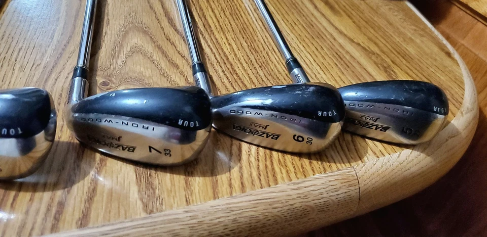 Tour Edge Bazooka JMax Ironwood Tour Set 5-PW-AW-SW-LW Stiff Shaft Hybrid Irons - Image 4 of 4