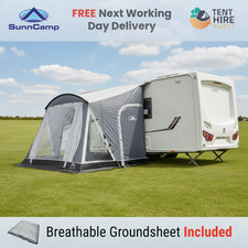 New Sunncamp Swift 260SC Deluxe Caravan Porch Awning With Rear Upright Pads