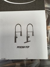 PROFLO 1.5 GPM Single Handle Pre-Rinse CHROME Kitchen Faucet, PFXC5017CP NEW