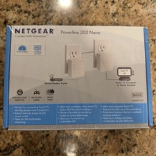 NETGEAR Powerline 200 Nano XAVB2101 Ethernet Adapter Kit 200Mbps NEW Sealed
