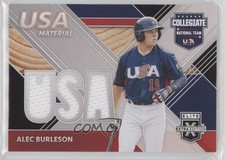 2020 Panini Elite Extra Edition USA Baseball Material Black Alec Burleson n1u
