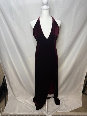 vida satin halter neck fitted midi dress Keeva Brown Satin Halter Neck Backless Midi Dress – Get That Trend main image 1