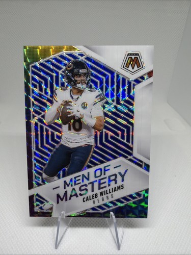 2025 Panini Mosaic Men of Mastery Caleb Williams / 99 Blue Mosaic Prizm #1 Bears