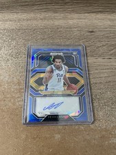 2021-22 Prizm Draft Picks Justin Champagnie Penmanship RC Prizm Blue Auto #/75