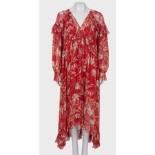 Zimmermann Red Floral Long Dress - Size L