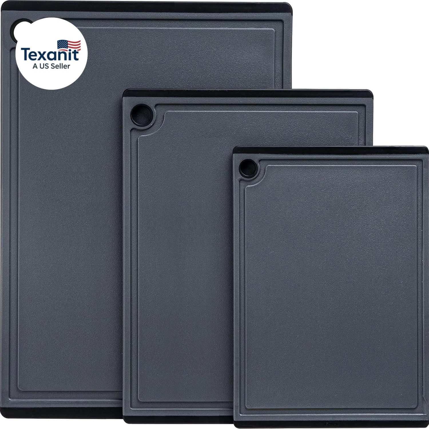 Plastic Cutting Boards for Kitchen, 3-Piece Large Cutting Board Set Dishwasher S