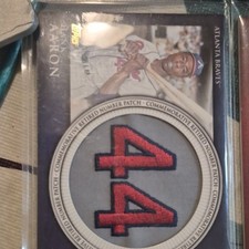 Topps Hank Aaron Atlanta Braves Commemorative Retired Number Patch MLB Baseball
