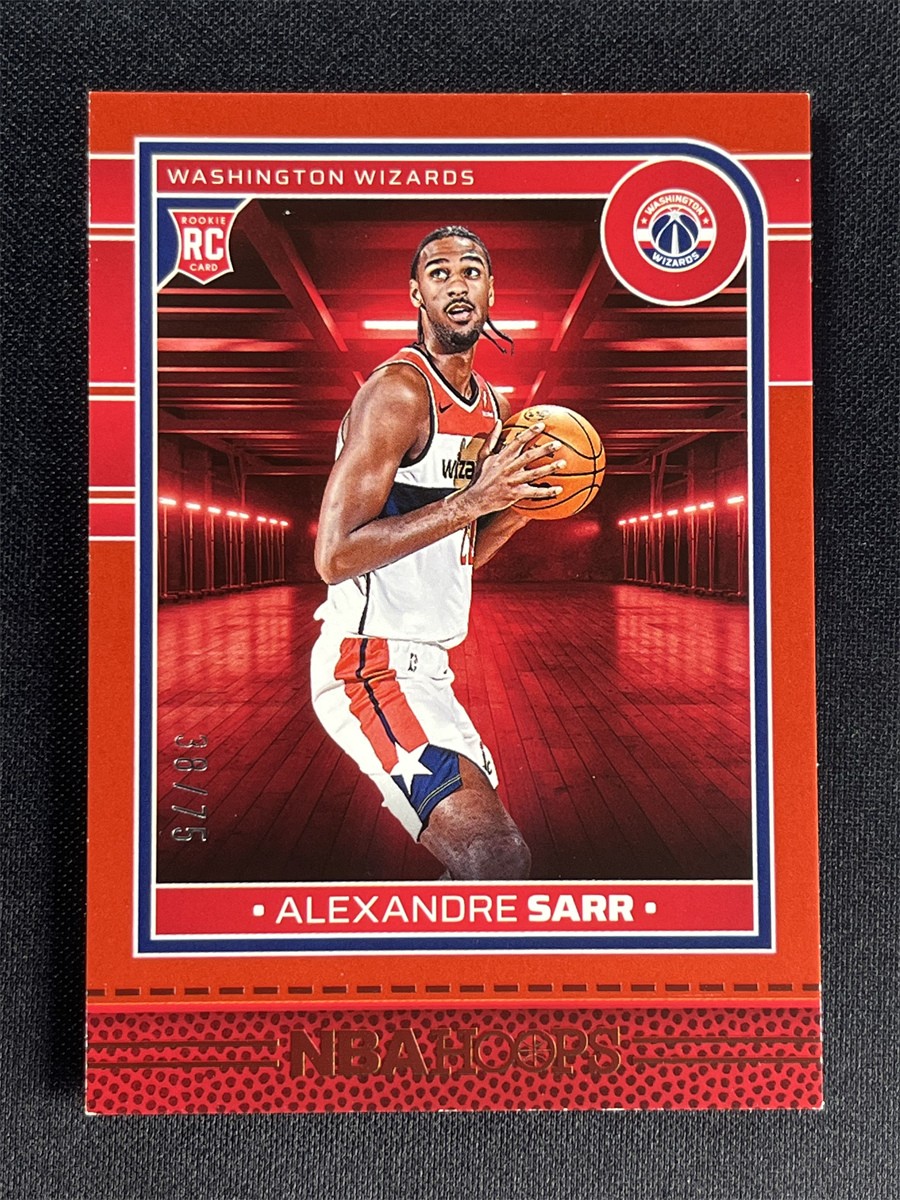 2024-25 Panini NBA Hoops Alexandre Sarr #232 RC Rookie Red Wizards /75
