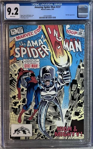 The Amazing Spider-Man 237 CGC 9.2! White Pages! Stilt Man!