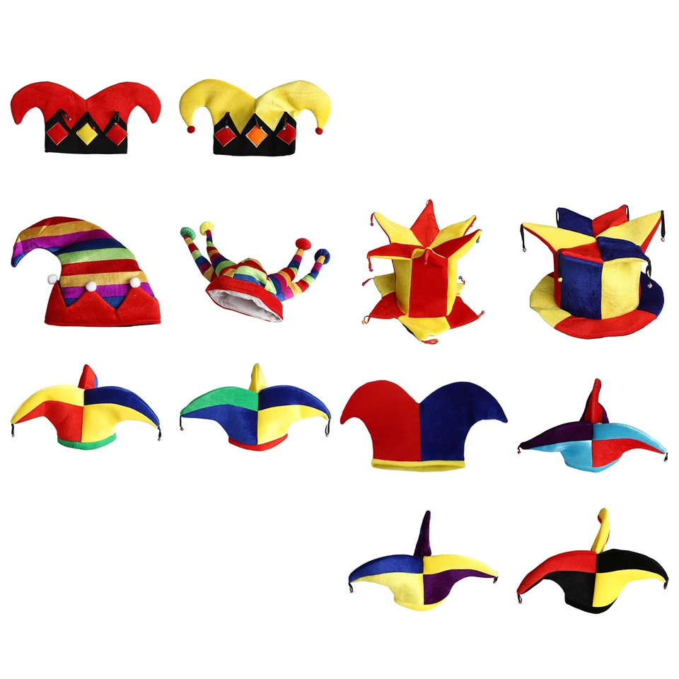1Pcs Party Costume Stage Show Clown Hat Masquerade Jester Cap Celebration Funny - Image 2 of 4