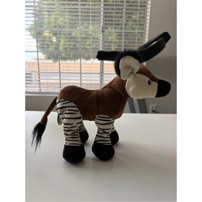 Ganz Webkinz Brown Zebra Okapi Plush Stuffed Animal HM445 NO CODE 10 