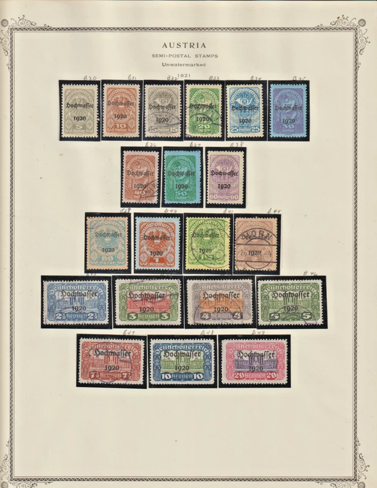 Áustria 1914 - 1949 Back of the Book Collection 300+ Não Usado, Gato Usado $ 190,00 - Imagem 3 de 4