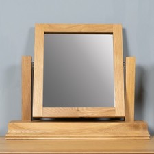 Elm Home and Garden Quality Oak 3 Drawer Country Dressing Table, Stool, Mirror