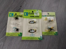 Lot of 6 Fishing Lures Antique Flies Midge Spinner YBY Glen Evan’s Shyster 