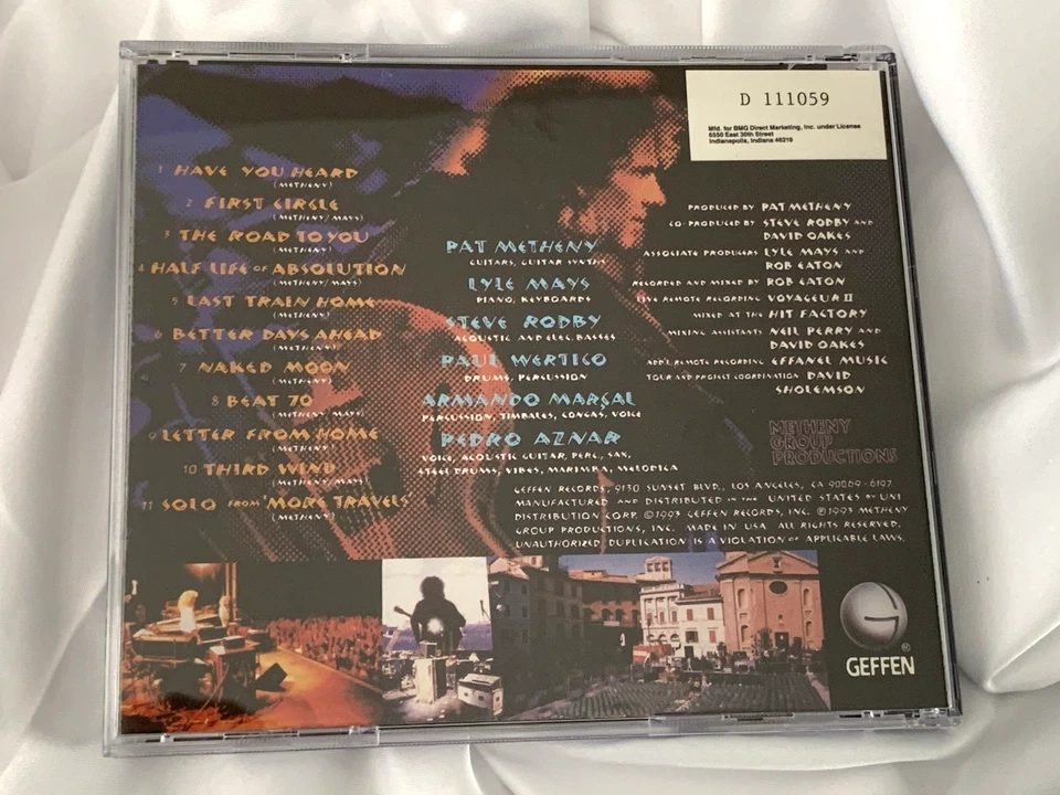 Pat Metheny Group The Road To You CD 1993 Geffen Recorded Live In Europe Foto 2 de 4
