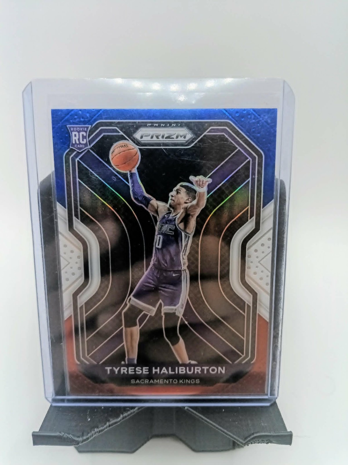 2020 Panini Red White & Blue Prizm Tyrese Haliburton Rookie Card #262