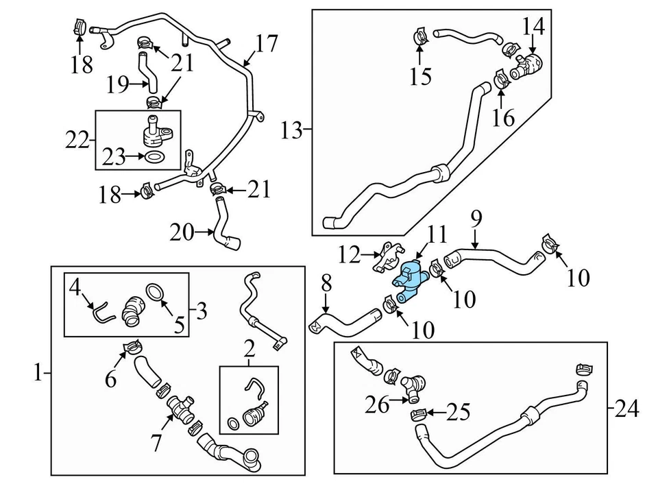 AUDI TT QUATTRO 2016-2023 - Válvula de control de calefacción 5Q0906457 k Foto 4 de 4