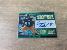 2025 Panini Prizm Football Levon Kirkland Green Scope Prizm Auto /75 SP Steelers